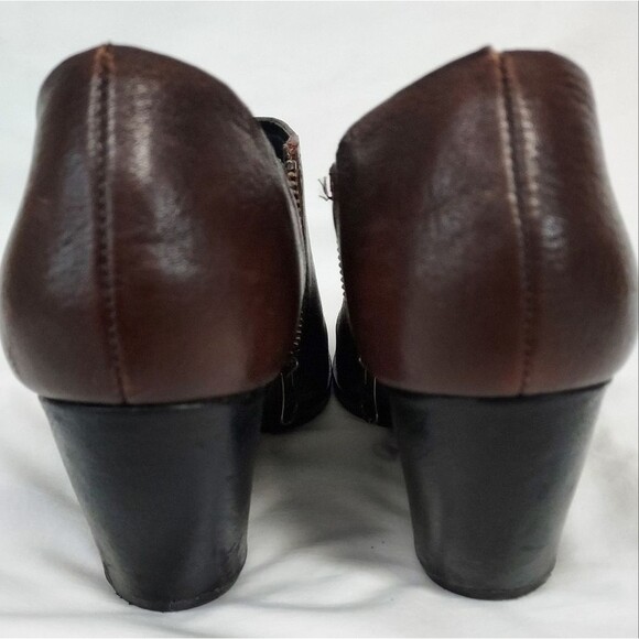 Kork Ease Holmes Black Brown Ankle Chunky Heel Boots 8 - Picture 7 of 13